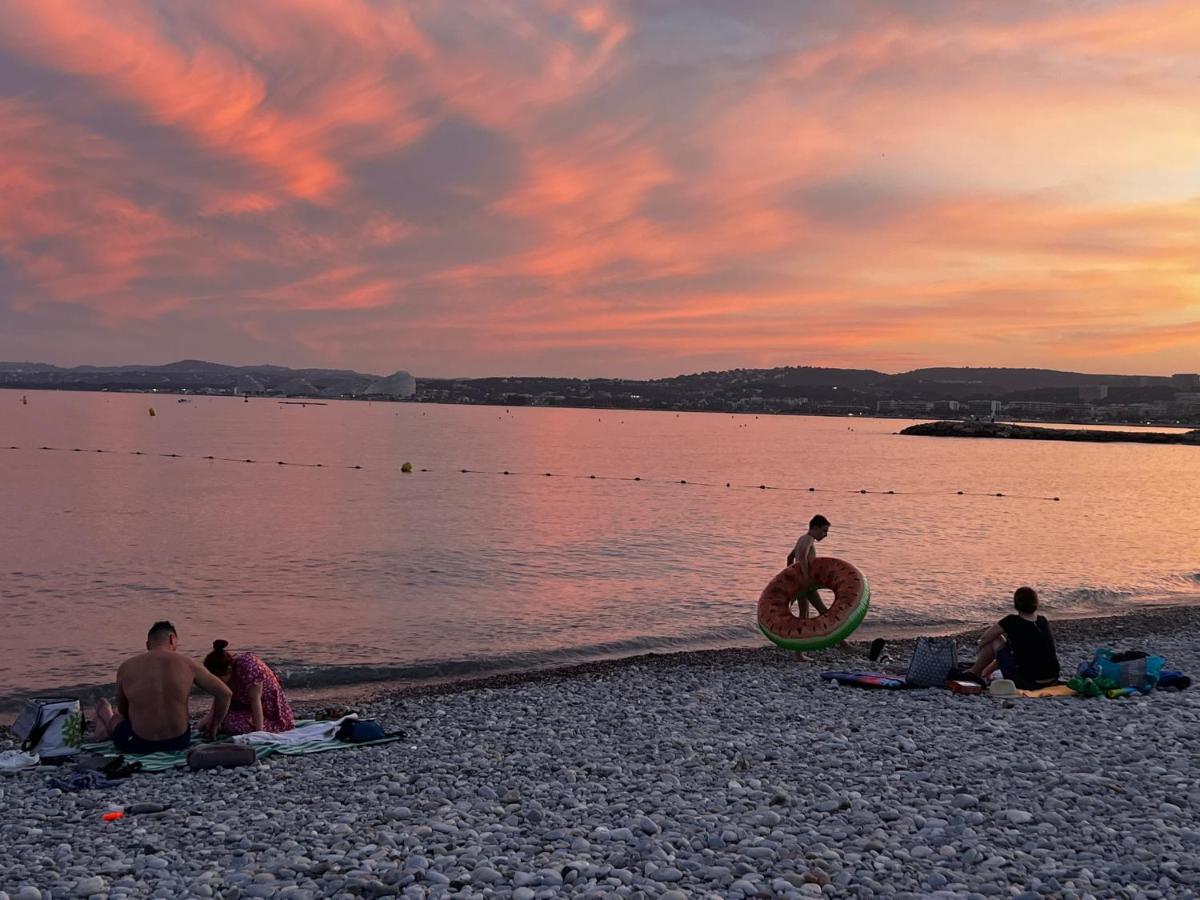 Residence Mediterranee - Beachfront - Sun And Seaview - Pool - Private Parking カーニュ・シュル・メール エクステリア 写真